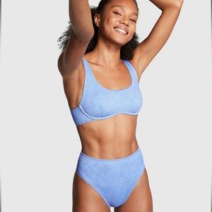 PINK Victoria's Secret Blue Bikini